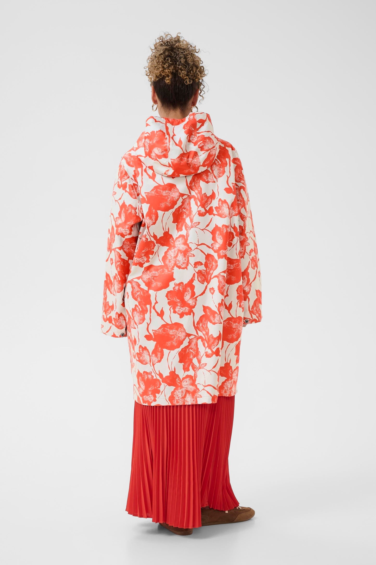 Floral αδιάβροχη καπαρτίνα